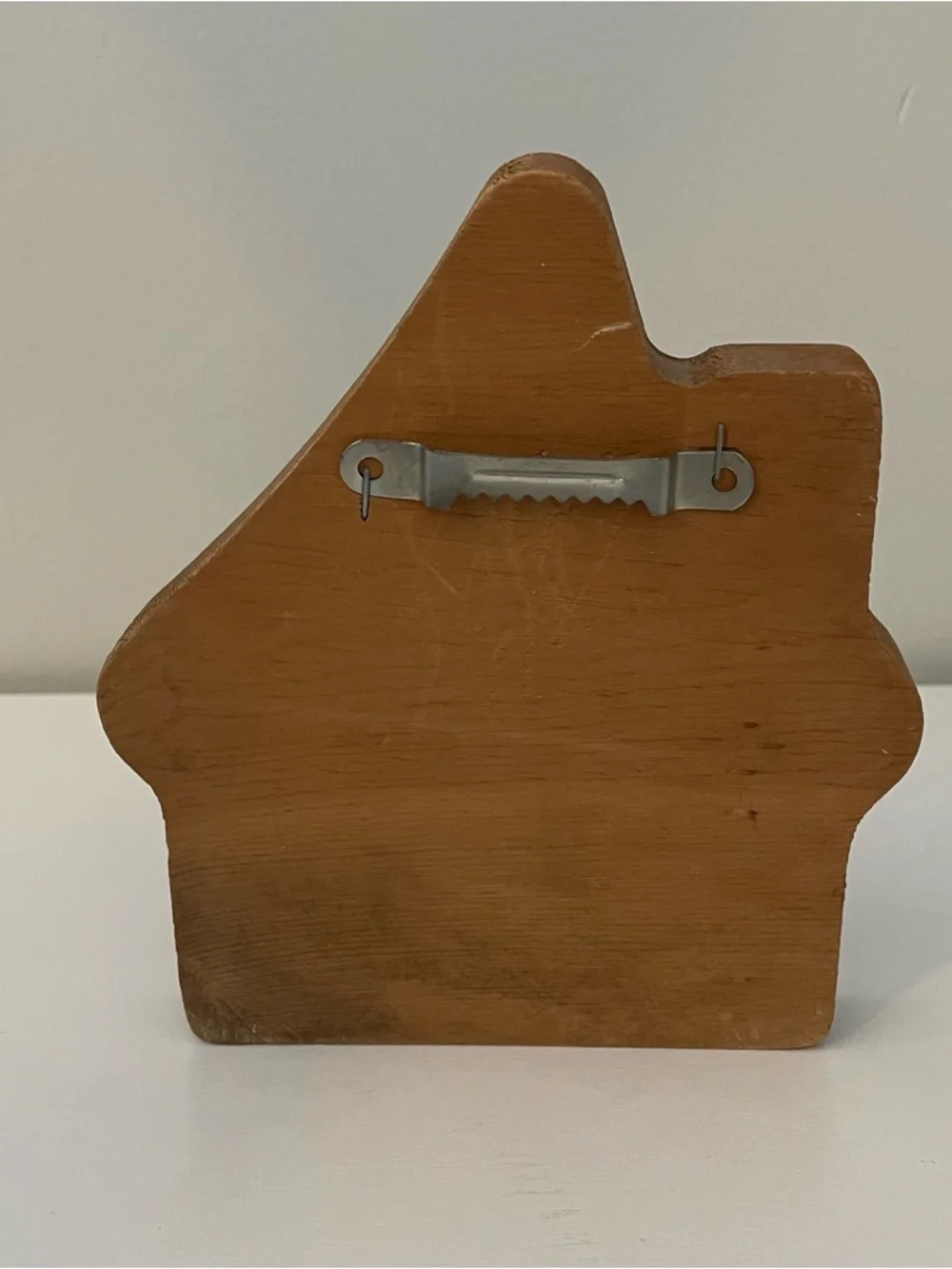 5/$25 Vintage Decorative Wooden 'Home' House Wall Accent in Blue and Tan